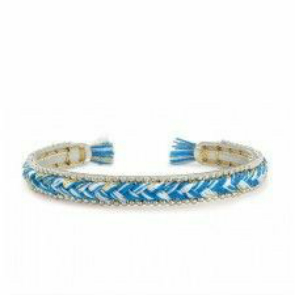 S&D Wanderer cuff, embroider and silver bracelet